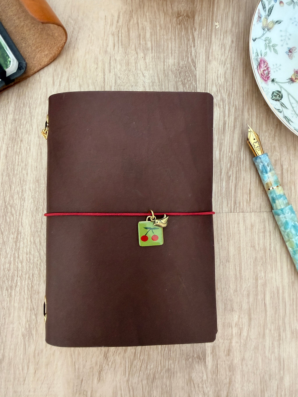 "Treibgutdunkel" Notizling A6 Ledercover-Set