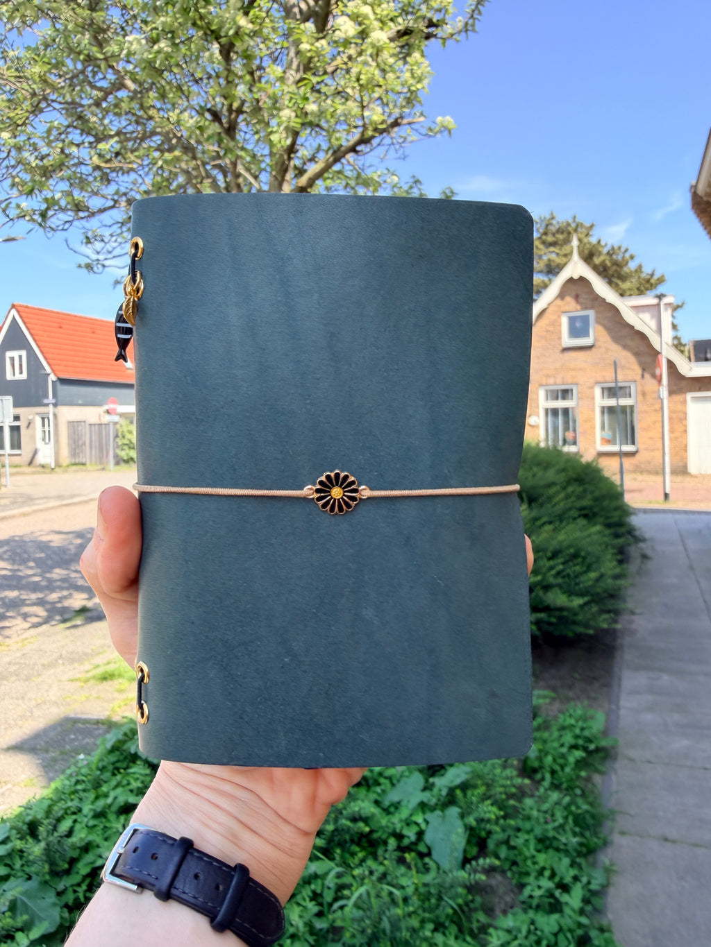 "Inselruhe" Notizling A6 Ledercover-Set
